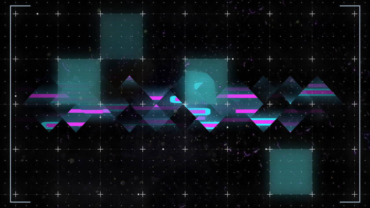 검은색 배경에 움직이는 모양의 애니메이션