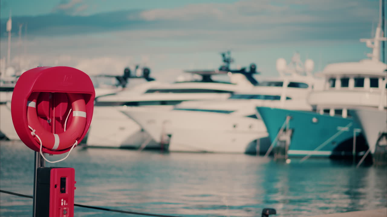 Multiple boats docked in the Port Vauban in Antibes, France