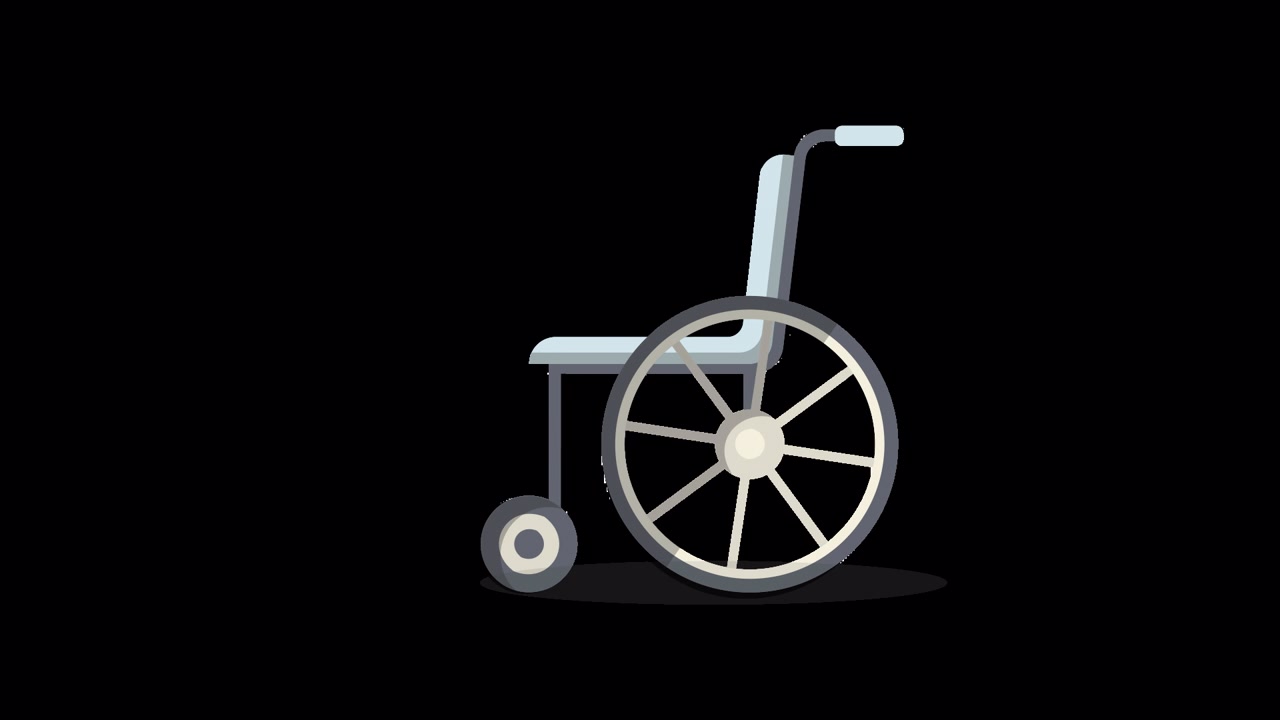 Animated Wheelchair Assembly Process in Flat Design