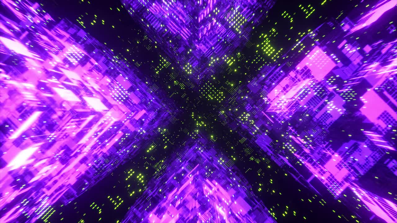 Tunnel Cyberpunk astratto