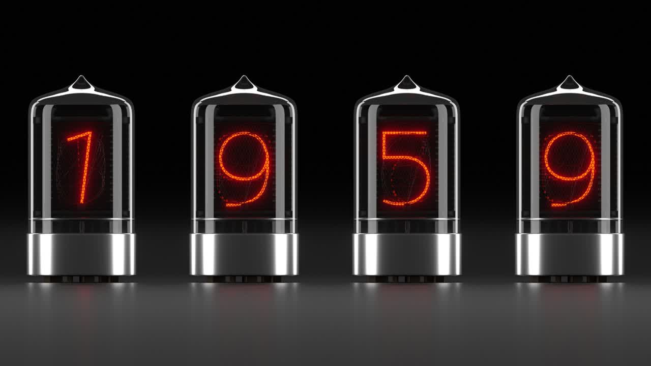 цикл обратного отсчета с 1900 по 2019 год