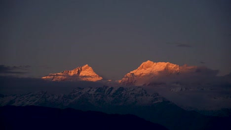 landscape view of mountain village in lamjung, nepal.
