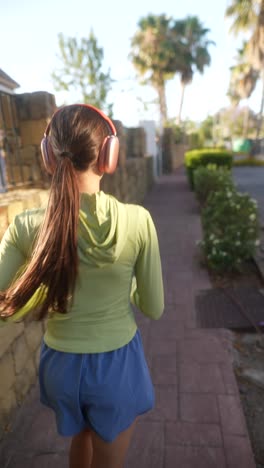 woman running outdoors