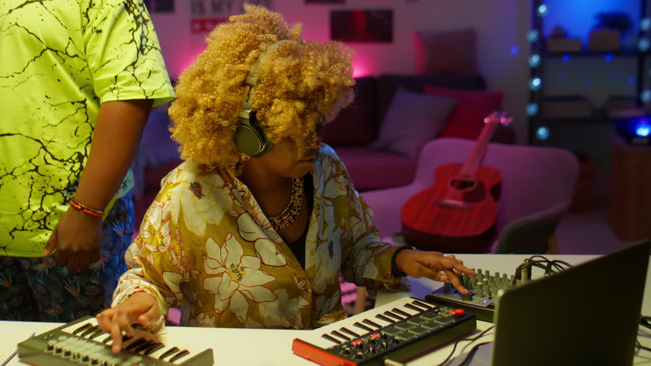 Music Production Session in Home Studio