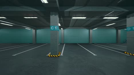 underground parking without cars. modern underground parking. indoor full modern parking. underground parking garage scene