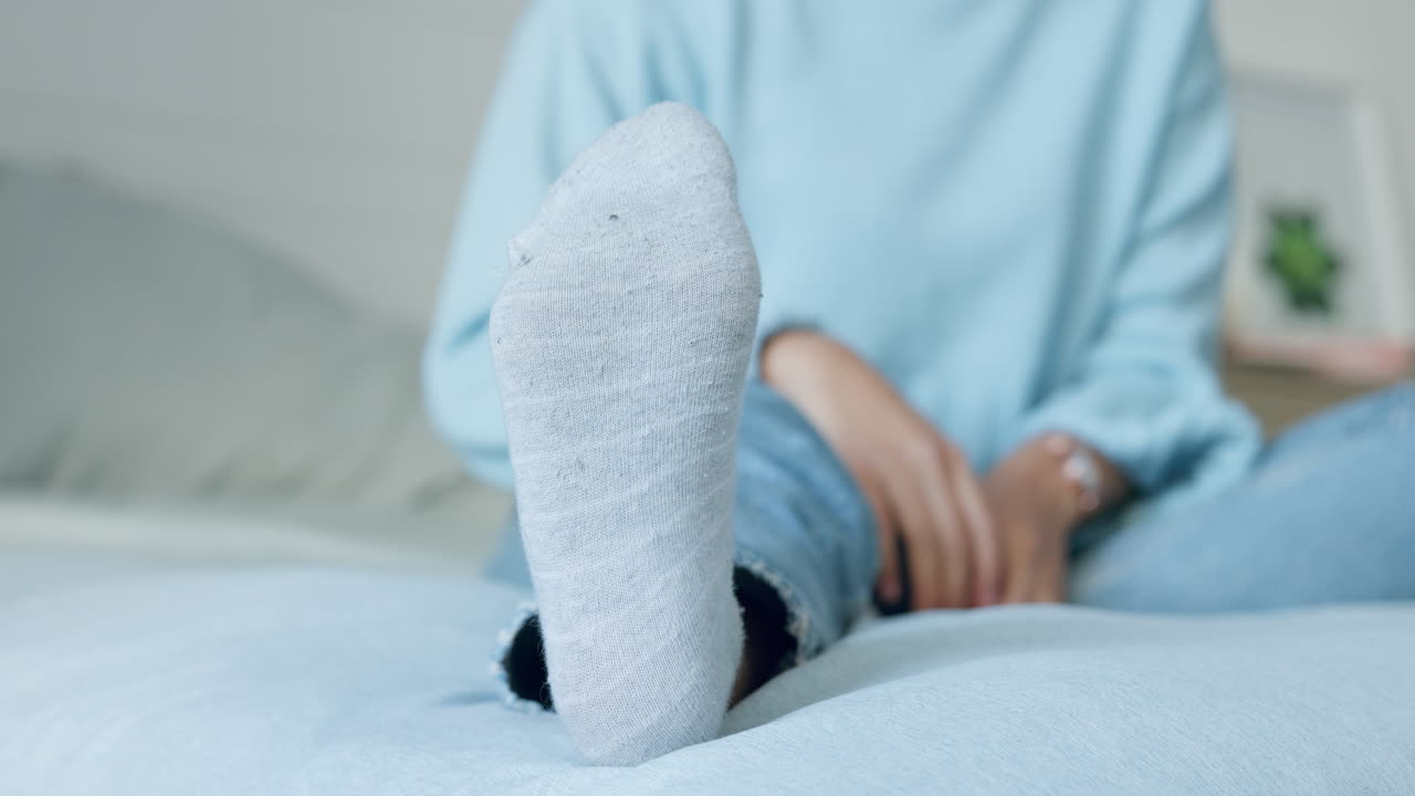 발, 통증 및 여성 마사지