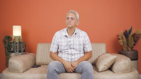 hombre deprimido e infeliz.