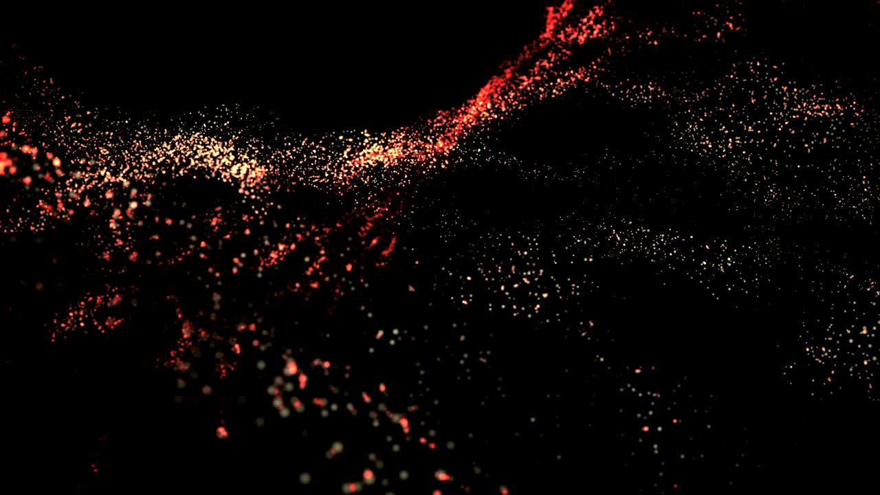 Red and White Rotating Particle Background 4k Animation Video.
