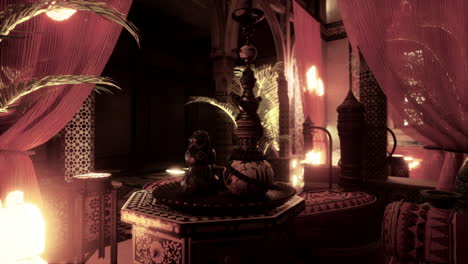 moroccan interior design with hookah