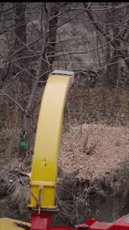 Wood Chipper in Action