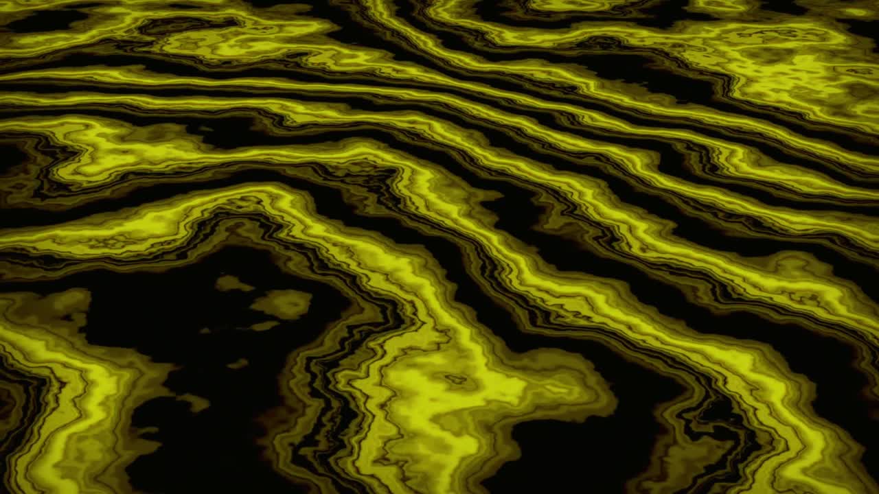 Motivo Fluido Astratto Giallo e Nero Vibrante