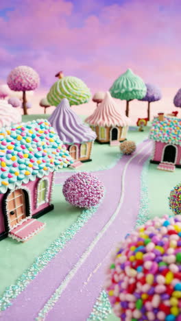whimsical candy village