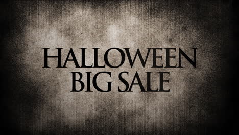 gran venta de halloween en pared grunge azul oscuro con efecto de ruido