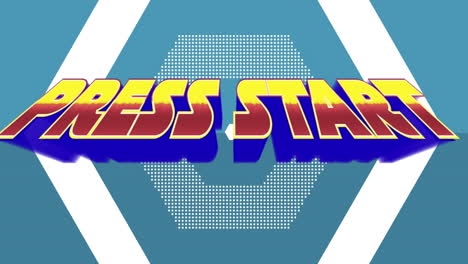 press start text with bold letters