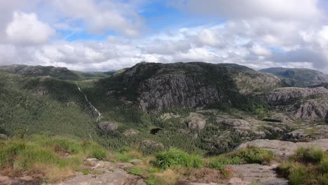 naturaleza de noruega vista panorámica del paisaje, el campo de la región de preikestolen