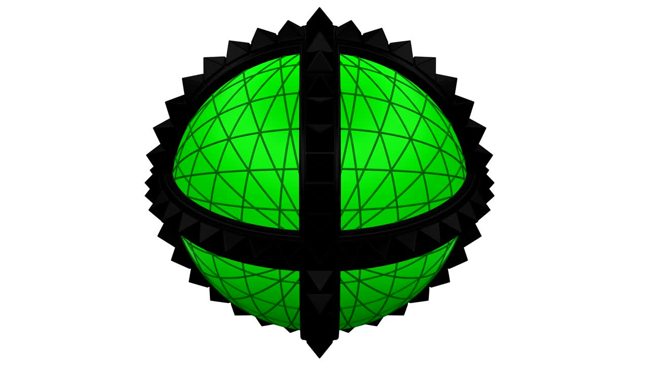 абстрактный фон - сфера с шестернями поворачивается.