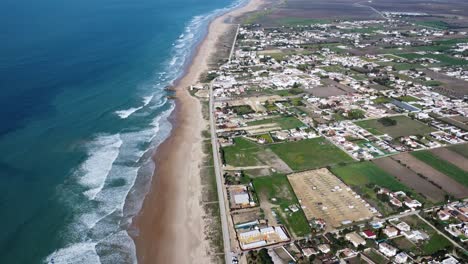 awesome town of el palmar in southern spain, good waves for surfing