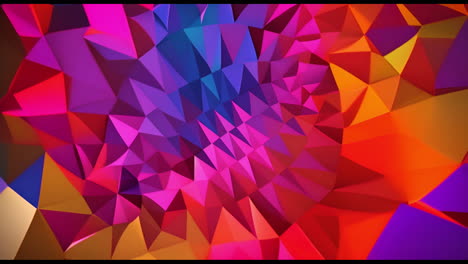 animation of colourful shapes moving on dark background