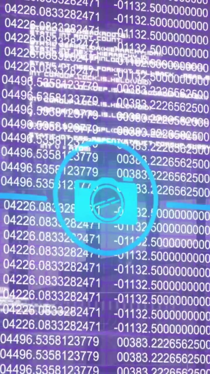 Animation of data processing over media icons