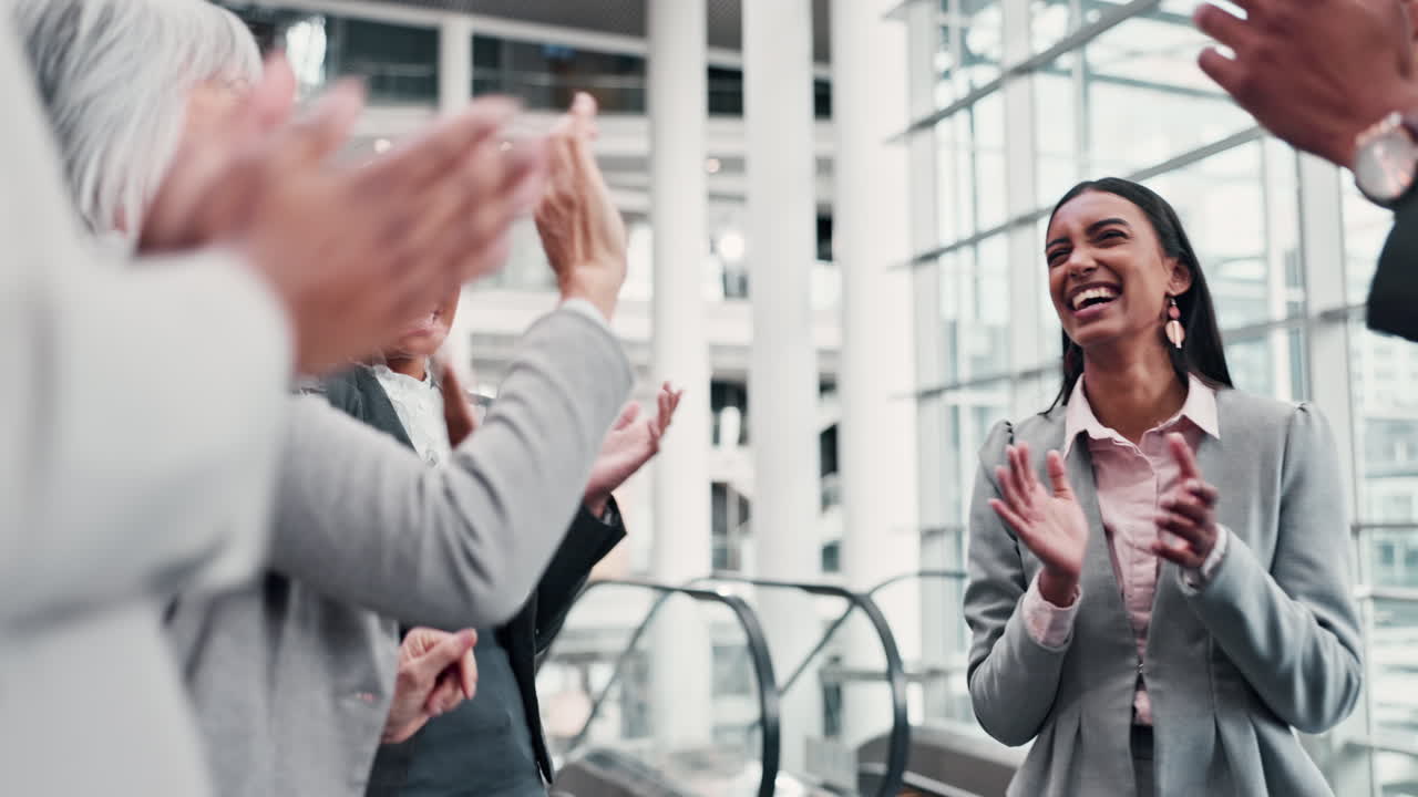 gente de negocios, un buen cinco.