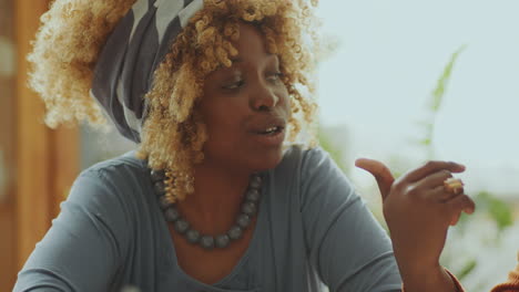 two women in conversation
