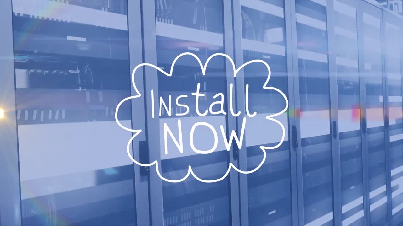 이제 텍스트 및 데이터 처리를 스크린에서 설치하는 애니메이션