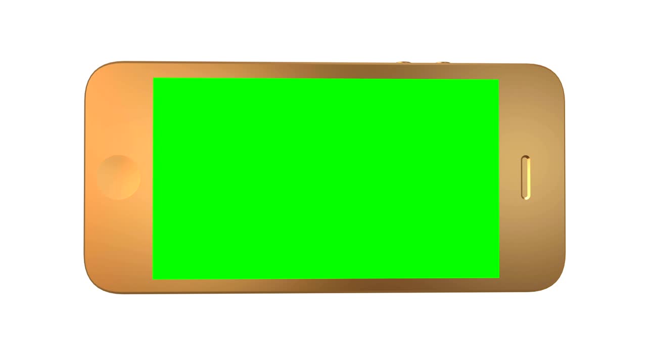 Close-up of hand controls on a green screen smartphone.