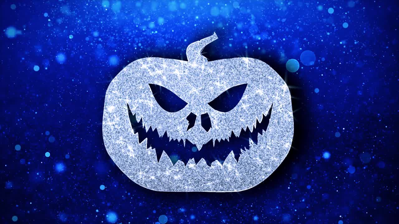Zucca di Halloween Argentata Glitterata
