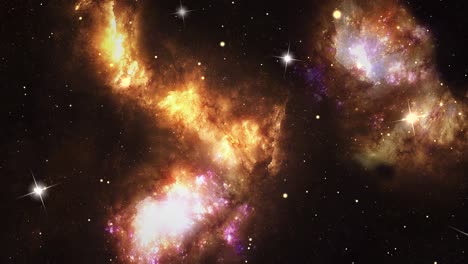 volando a través del espacio pasando estrellas animación de bucle 4k