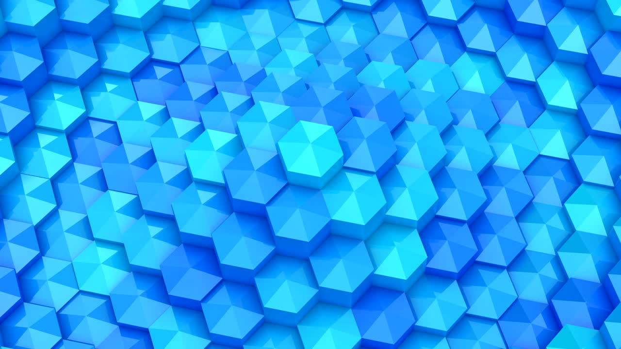 los hexágonos formaron una onda