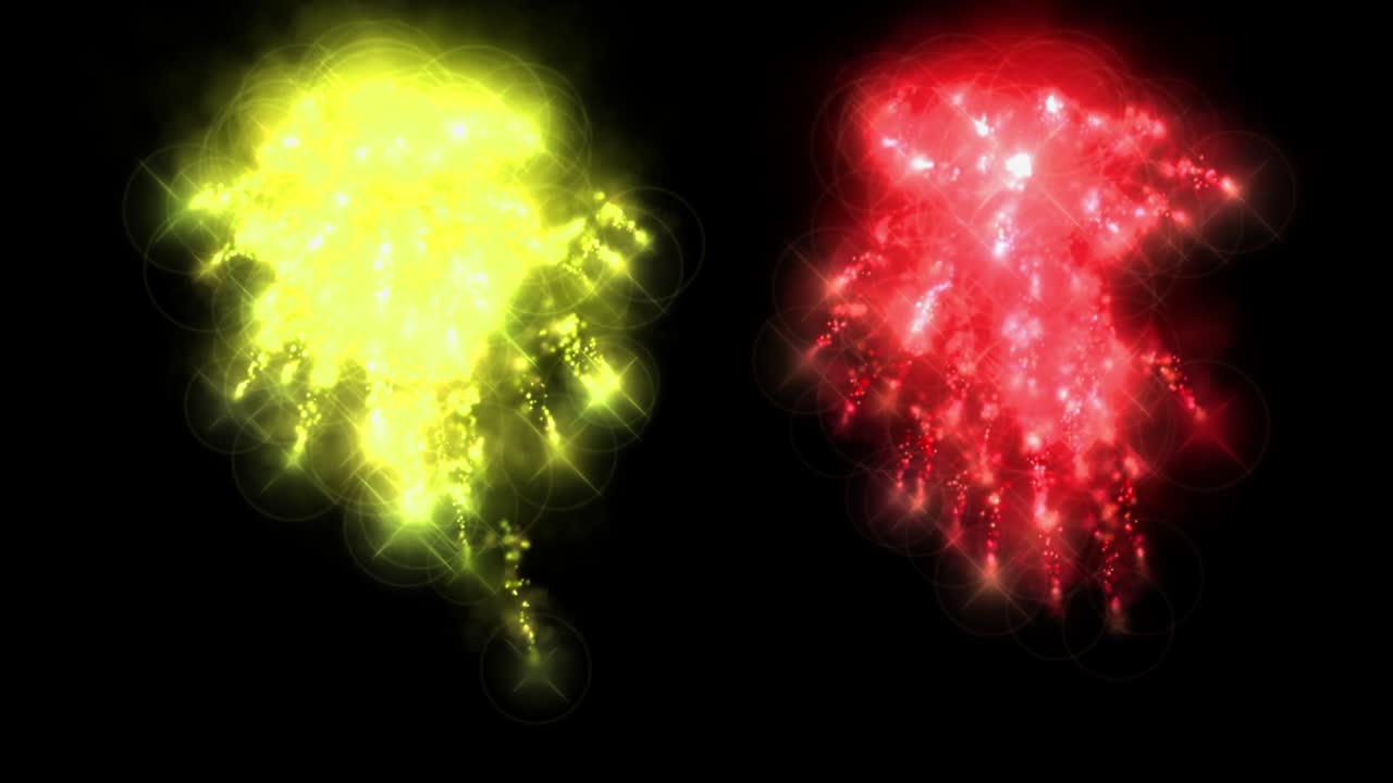 chispas de fuego partículas de color animación gráficos de movimiento