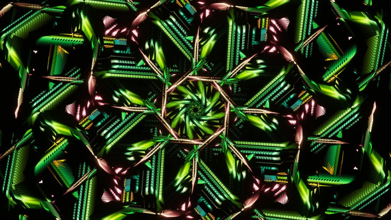 fluyendo el caleidoscopio multicolor la animación sin fin