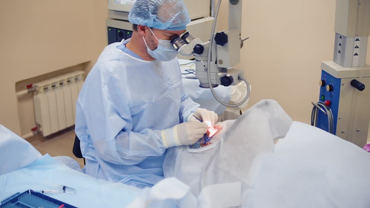 procedimiento de cirugía ocular