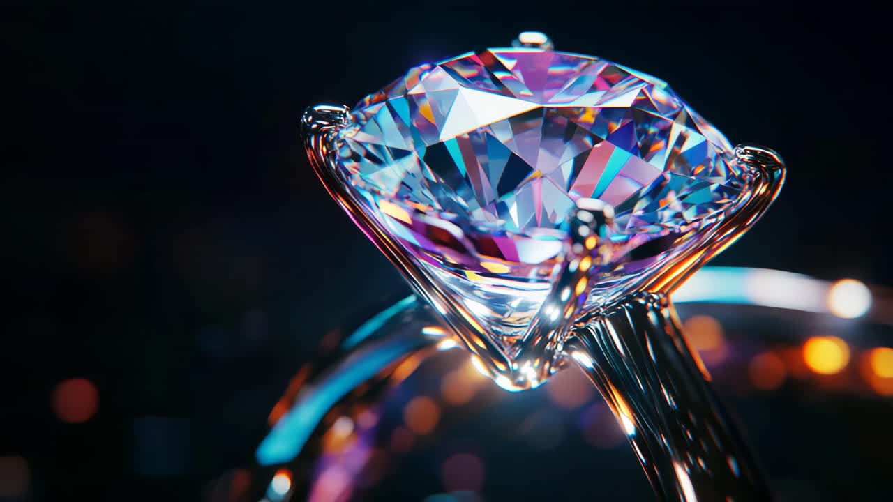Closeup of a beautiful diamond ring