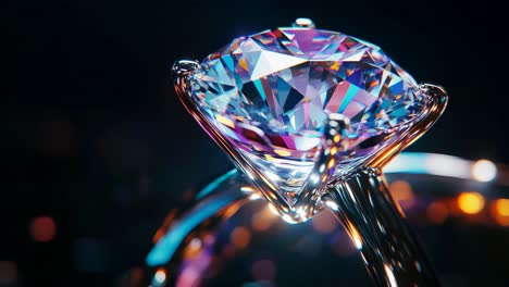 closeup of a beautiful diamond ring
