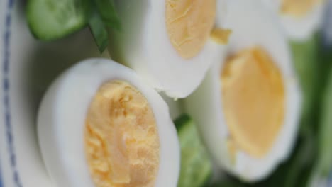 boiled eggs with cucumber