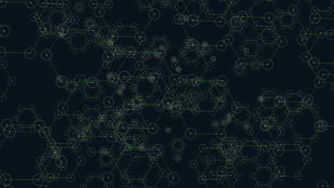 A-Group-Of-Hexagons-On-A-Black-Background