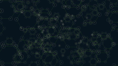 un grupo de hexágonos sobre un fondo negro