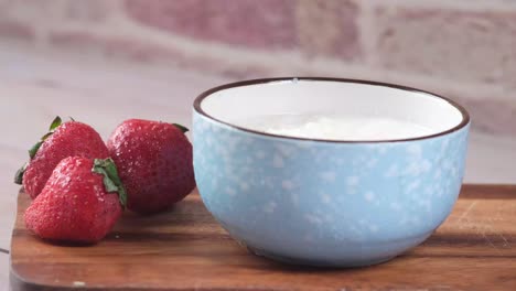 perfecto de yogur de fresa
