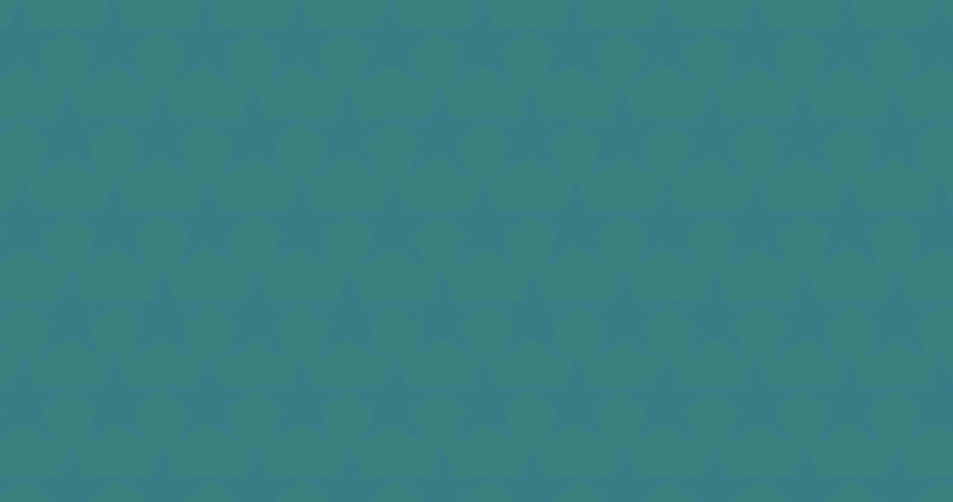 Animation of rows of blue stars of flag of united states of america on blue background