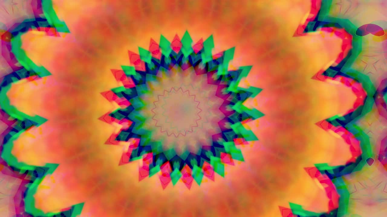 Sfondo astratto 4K. Loop dinamico e fantasioso in movimento. Caleidoscopio