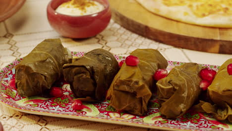 delicious dolma with pomegranate seeds