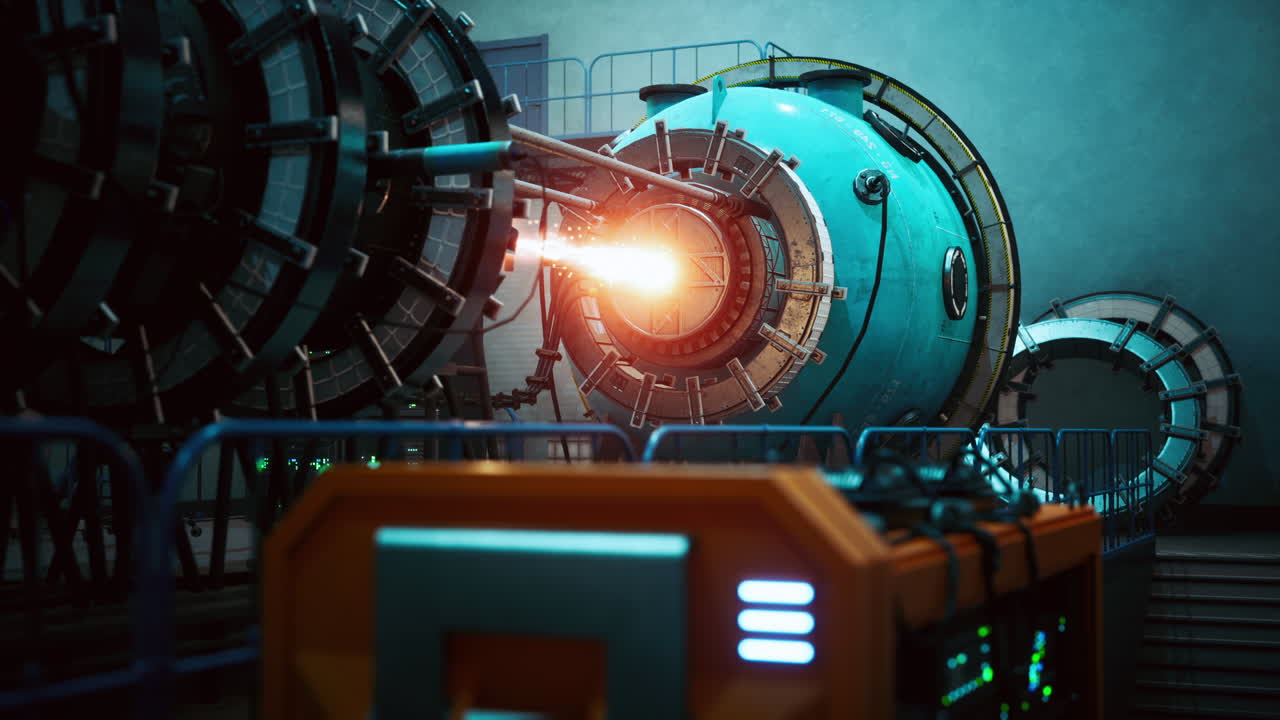 개념적인 하이테크 전력 열핵 또는 핵 원자로