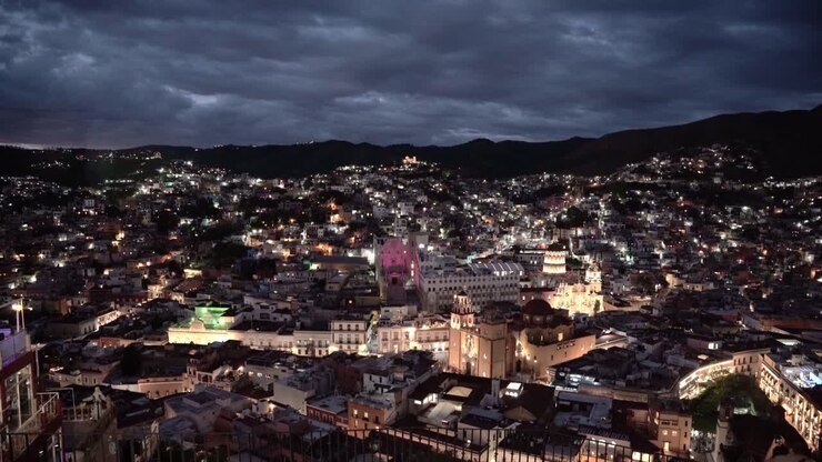 Veduta paesaggistica della bellissima città magica di Guanajuato, Messico