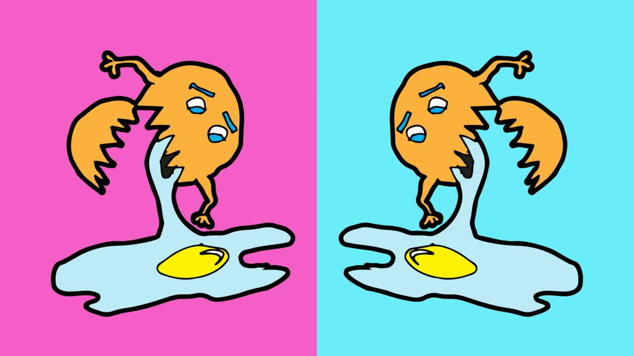 niños dibujando arte pop fondo sin costuras con tema de huevos fritos