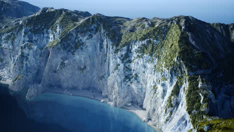 islands of norway with rocks and cliffs