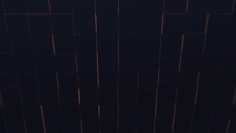 abstract background with moving iridescent neon cubic wall, illuminating.