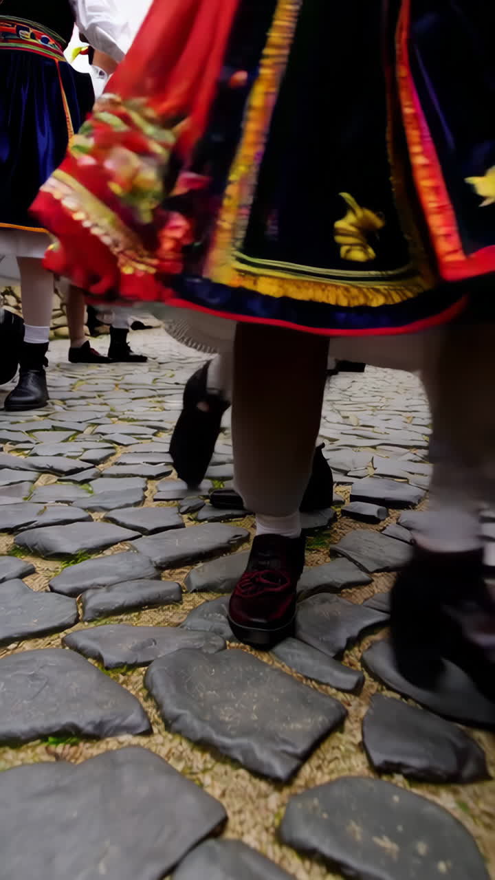 Folk Dance Performance in Traditional Costumes