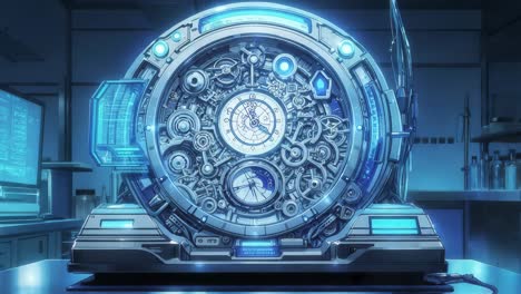 futuristische mechanische uhr