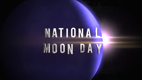 Día-Nacional-De-La-Luna-Con-Destello-De-Luz-Y-Planeta-Azul-En-El-Espacio